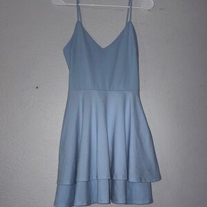 Light Blue Sleeveless Dress with pockets